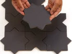 Carmel Matte Black Porcelain Star Tile Sample Piece