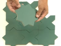 Carmel Sage Green Porcelain Star Tile Sample Piece