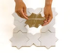 Carmel Light Gray Porcelain Star Tile Sample Piece