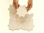 Carmel Warm Taupe Porcelain Star Tile Sample Piece