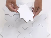 Carmel Matte White Porcelain Star Tile Sample Piece