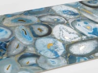 Preciosa Blue Geode and Gold Porcelain Tile