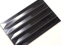 Viva Peak Black 2x16 Ceramic Subway Tile Sample