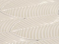 Plume Cream Feather Ceramic Tile Sample