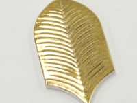 Plume Metallic Gold Feather Ceramic Tile