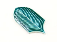 Plume Jade Feather Ceramic Tile Sample