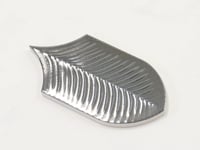 Plume Metallic Platinum Feather Ceramic Tile