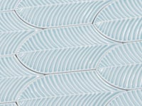 Plume Sky Blue Feather Ceramic Tile