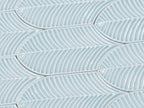 Plume Sky Blue Feather Ceramic Tile