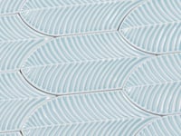 Plume Sky Blue Feather Ceramic Tile Sample