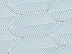 Plume Sky Blue Feather Ceramic Tile Sample