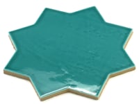 Camila Turquoise Star Porcelain Tile Sample