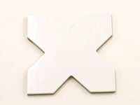 Camila White Cross Porcelain Tile