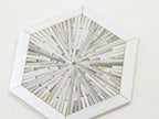 Santorini Beige Spoke Hexagon Marble Mosaic Tile Sample