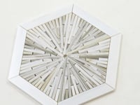 Santorini Beige Spoke Hexagon Marble Mosaic Tile Sample