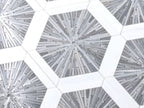Santorini Blue Spoke Hexagon Marble Mosaic Tile Sample