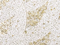 Santorini Beige & White Wave Marble Mosaic Tile Sample