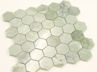 Envy Green Marble Hexagon Mosaic Tile Sample