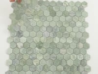 Envy Green Marble Hexagon Mosaic Tile Sample