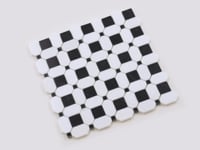 Thassos Octagon with Nero Marquina Squares Marble Mosaic Tile Sample