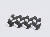 Nero Marquina & White Leaf Marble Mosaic Tile Sample