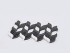 Nero Marquina & White Leaf Marble Mosaic Tile Sample