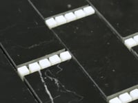 Nero Marquina with Thassos Dots Brick Marble Mosaic Tile Sample