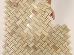 Emporio Soft Peach Onyx Porcelain Mosaic Tile Sample