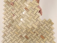 Emporio Soft Peach Onyx Porcelain Mosaic Tile Sample
