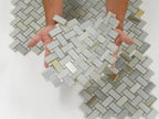 Emporio Soft Blue Onyx Porcelain Mosaic Tile Sample