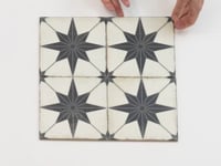 Ursa Black Star 7.87 x 7.87 Porcelain Tile