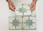 Ursa Turquoise Star 7.87 x 7.87 Porcelain Tile