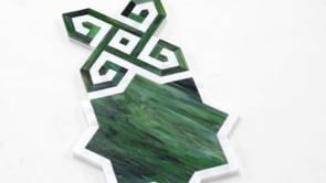 Salma Emerald Stained Glass and Dolomite Mosaic Tile