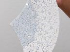 Santorini Blue & White Wave Marble Mosaic Tile Sample