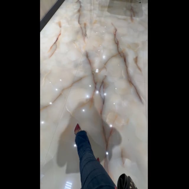 Emporio Soft White Onyx Large Format Porcelain Tile 24x48