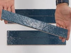 Colobric Dark Blue Brick 2x16 Ceramic Wall Tile Sample