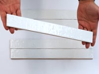 Colobric White Brick 2x16 Ceramic Wall Tile Sample