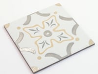 San Clemente Taupe Flower 8.78 x 8.78 Porcelain Tile Sample