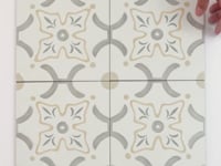 San Clemente Taupe Flower 8.78 x 8.78 Porcelain Tile Sample