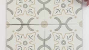 San Clemente Taupe Flower 8.78 x 8.78 Porcelain Tile
