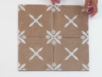San Clemente Coffee Flower 8.78 x 8.78 Porcelain Tile Sample