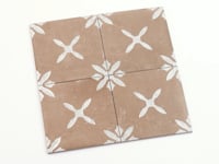 San Clemente Coffee Flower 8.78 x 8.78 Porcelain Tile Sample