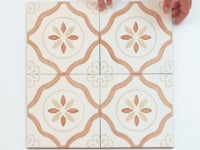 San Clemente Terracotta Petals 8.78 x 8.78 Porcelain Tile Sample