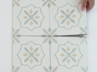 San Clemente Olive Flower 8.78 x 8.78 Porcelain Tile