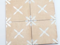 San Clemente Terracotta Flower 8.78 x 8.78 Porcelain Tile Sample