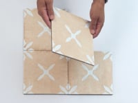 San Clemente Terracotta Flower 8.78 x 8.78 Porcelain Tile