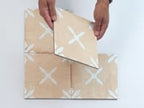 San Clemente Terracotta Flower 8.78 x 8.78 Porcelain Tile Sample
