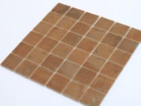 Sagrada Recycled Glass Terracotta Square Mosaic Tile Sample