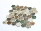 Sagrada Recycled Glass Multicolor Hexagon Mosaic Tile Sample