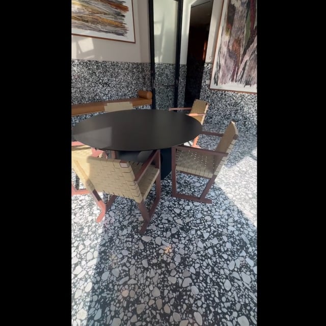 Black and White Real Terrazzo Tile 24" x 24"